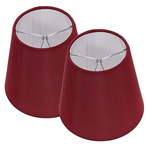 iplusmile 2 Stück Kleine Stoff Lampenschirme Retro Stil Robustes Material Clip Design Vielseitig für Tischlampen Wandleuchten Schlafzimmer Wohnzimmer Restaurant Geeignet Langlebig und von iplusmile