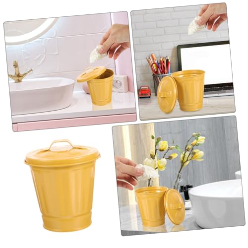 iplusmile 2 Stück Kleiner Desktop mülleimer mit Deckel Niedlicher aus Metall für Büro und Wohnzimmer Kompakter Abfalleimer für Schreibtisch mit Geruchsdichtem Design als Stiftehalter Ersatz iplusmile 2 Stück Kleiner Desktop mülleimer mit Deckel Niedlicher aus Metall für Büro und Wohnzimmer Kompakter Abfalleimer für Schreibtisch mit Geruchsdichtem Design als Stiftehalter Ersatz von iplusmile