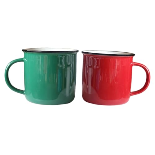 iplusmile 2 Stück Retro Emaille Teetasse Hitzebeständig Robust Klassisch Schlicht für Zuhause Büro und Restaurant Grün Rot Langlebiger Trinkbecher mit Griffigem Design iplusmile 2 Stück Retro Emaille Teetasse Hitzebeständig Robust Klassisch Schlicht für Zuhause Büro und Restaurant Grün Rot Langlebiger Trinkbecher mit Griffigem Design von iplusmile
