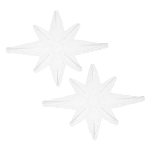 iplusmile 2 Stück Silikonform Oktogonaler Stern Epoxidharzform Weihnachtsanhänger DIY Resinform für Christbaumschmuck Türdeko Bastelornamente von iplusmile