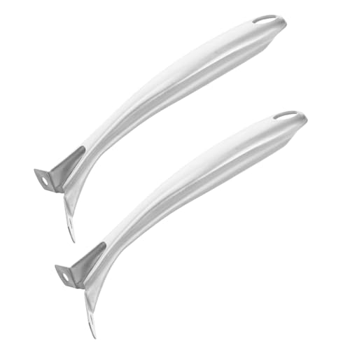 iplusmile 2 Stück Teiliges Edelstahl Topfgriff Ersatzset Hitzebeständig Abnehmbar Kompatibel für Pfannen Woks und Bratpfannen Rutschfester Griff für Sicheres Kochen und Backen von iplusmile