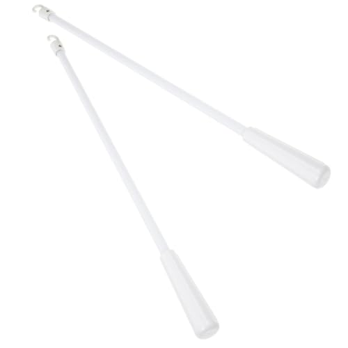 iplusmile 2 Stück Teiliges Fiberglas Gardinenstab Leicht und Robust mit Praktischem Offenem Haken Vorhangstange Ersatzstab für Jalousien und Vorhänge Wohn und Gewerberaum Geeignet von iplusmile