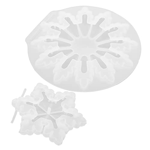 iplusmile 2 Stück Teiliges Silikonform Schneeflocke Flexibel Wiederverwendbar DIY Basteln Formen Weihnachten Gießform für Epoxidharz Ornamente Handwerk von iplusmile