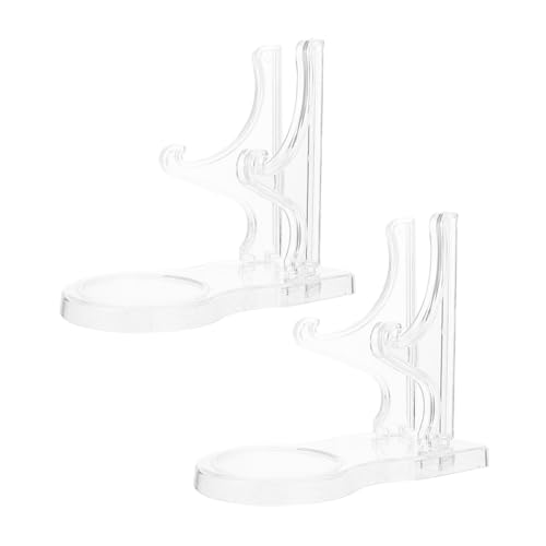 iplusmile 2 Stück Teiliges Tassen und Untertassen Display Regal Transparenter Saucer Organizer Stand Stabiles Platzsparendes Tablett Präsentationsgestell für Becher und Geschirr von iplusmile