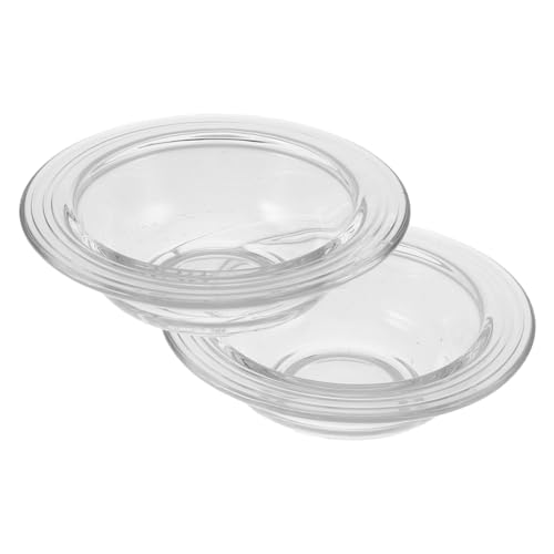 iplusmile 2 Stück Teiliges Transparentes Glas Wachsschmelzschälchen Hitzebeständiges Ersatz Wachswärmer Tablett für Gleichmäßiges Schmelzen von Aromatherapie und Raumduft von iplusmile
