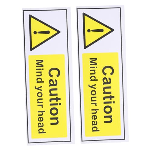 iplusmile 2 Stück Wandplakataufkleber Warnschild Kneipenschild Straßenschild- Bar Wanddekoration Achten Sie auf Ihr Hauptplakat Plakat Zeichen Sicherheitsschild an der Wand pp von iplusmile