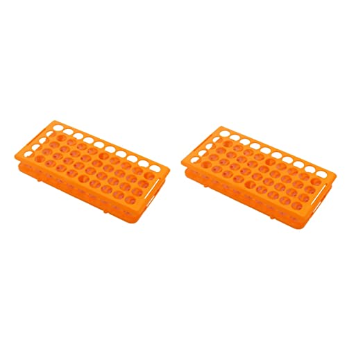 iplusmile Regalhalterung 2 Stücke Reagenzglas Rack Regal Halterung Röhrchen Reagenzglas Halter Reagenzglas Stand Röhrchen Rack Zentrifuge Röhrchen Rack Reagenzglas Flaschenhalter Orange von iplusmile