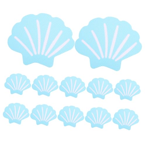 iplusmile 20stücke rutschfeste Duschaufkleber Für Badewanne Muschelförmige Selbstklebende Aufkleber Für Wanne Dusche Badezimmer Blau von iplusmile