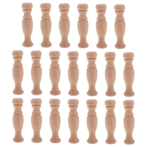 iplusmile 20stücke Holzspindeln Für Innentreppen Und Möbeldekoration Retro-römische Säulen Für Weinschränke Und Geländerpfosten Solide Konstruktion Aus Massivem Holz Künstlerische von iplusmile