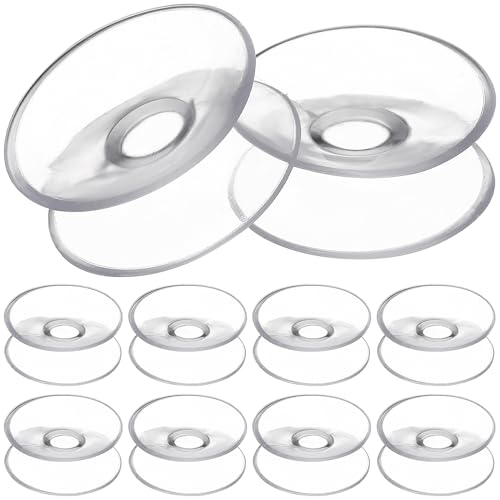 iplusmile 20 doppelseitige Saugnäpfe, 3,1 cm, robuste, transparente PVC-Saugnäpfe für Glas, Spiegel, Tischplatte, Heimorganisation von iplusmile
