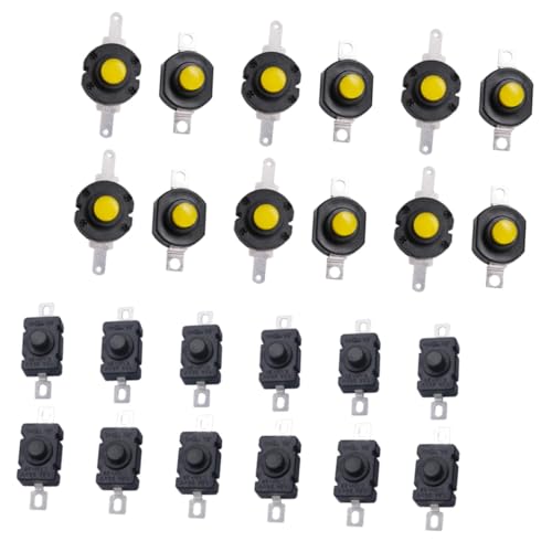 iplusmile 24 Stück Teiliges Mini Druckknopfschalter aus Messing und Kunststoff Selbstsichernder Torch Schalter Geeignet als Ersatz für Elektrische Taschenlampen Kompakt und Vielseitig iplusmile 24 Stück Teiliges Mini Druckknopfschalter aus Messing und Kunststoff Selbstsichernder Torch Schalter Geeignet als Ersatz für Elektrische Taschenlampen Kompakt und Vielseitig von iplusmile