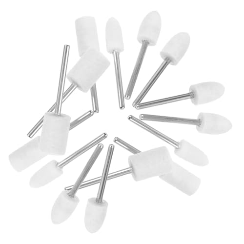 iplusmile 25 Stück Teiliges Polierset mit Hochwertigen Woll filz schleifköpfen Zylindrische und Kugelförmige Polieraufsätze Geeignet für Nageldesign Uhren Schmuckpolitur Langlebige von iplusmile