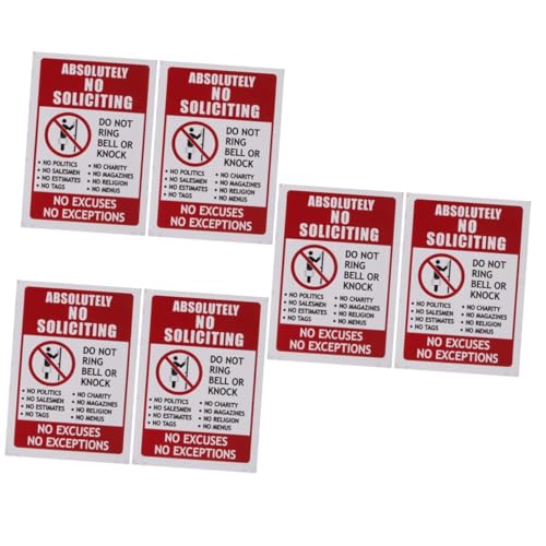 iplusmile 3 Sätze No Soliciting Türschild Pvc Aufkleber Stark Haftend Einfach Anzubringen Auffälliges Design Geeignet Für Hauseingang Und Durchgangsbereiche 2 Stück * 3 iplusmile 3 Sätze No Soliciting Türschild Pvc Aufkleber Stark Haftend Einfach Anzubringen Auffälliges Design Geeignet Für Hauseingang Und Durchgangsbereiche 2 Stück * 3 von iplusmile