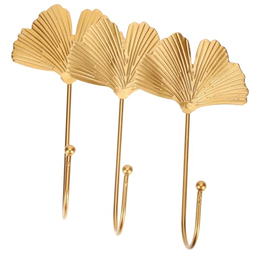 iplusmile 3 Stück Edelstahl Klebehaken Blattform Wandhaken Selbstklebend für Küche Bad Handtuch Garderobe Vintage Stil Langlebig Rostfrei für Wohnzimmer Schlafzimmer Flur von iplusmile