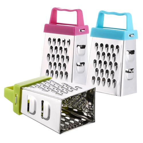 iplusmile 3 Stück Mini Käse Reibe Teiliges Gemüseschneider Blau Hellgrün und für Kartoffeln Gemüse und Obst Spülmaschinenfest und Einfach zu Handhaben von iplusmile