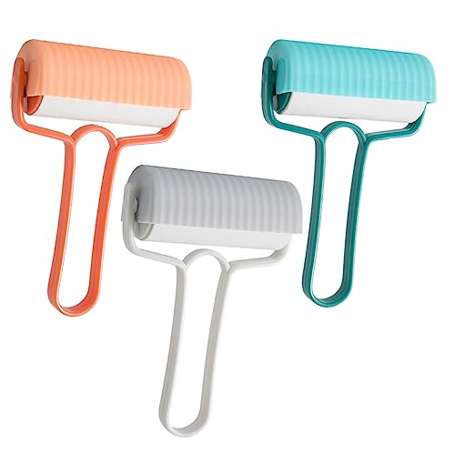 iplusmile 3 Stück Teiliges Hair Removal Roller mit Deckel Wiederverwendbare Kleberolle für Kleidung und Tierhaare Dichte Borsten Elastischer Kleber Platzsparend Langlebig Sanfte von iplusmile