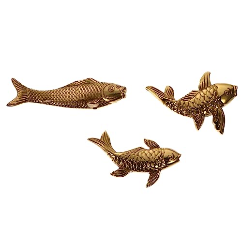 iplusmile 3 Stück Teiliges Messing Fisch Dekorationsset für Schreibtisch Büro Ornament Handgefertigt Klassische Tierfigur Feng Shui Wohnkultur iplusmile 3 Stück Teiliges Messing Fisch Dekorationsset für Schreibtisch Büro Ornament Handgefertigt Klassische Tierfigur Feng Shui Wohnkultur von iplusmile