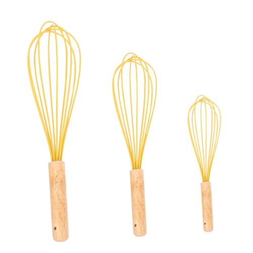iplusmile 3 Stück Teiliges Silikon Rührgerät mit Holzgriff Handheld Eier Schneebesen für Kochen und Rühren Ergonomisches Küchengerät für Eier Sahne und Teig iplusmile 3 Stück Teiliges Silikon Rührgerät mit Holzgriff Handheld Eier Schneebesen für Kochen und Rühren Ergonomisches Küchengerät für Eier Sahne und Teig von iplusmile