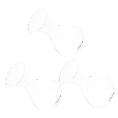 iplusmile 3 Stück Wandvase Wand-pflanzgefäß- Hängende Blumentöpfe Wandhängender Vasenanhänger Wandhängepflanztopf Hängende Vasendekoration Glas Transparent von iplusmile