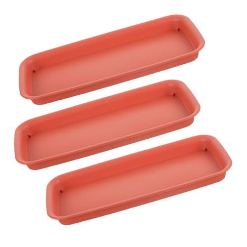 iplusmile 3 Stück wasserdichte Tablett Etikettentröge Rechteckige Pflanzenuntersetzer Pflanzgefäß Tablett Pflanzgefäße Topfuntersetzer Für Pflanzen Drainage Blumentöpfe von iplusmile