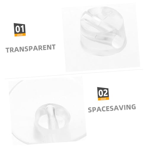 iplusmile 30 Stück Saugnapf Kabelclips Transparenter Kunststoff Kabelhalter mit Offenem Clip Design Platzsparend für Auto Fenster Bad und Wand Praktische Kabelführung und Organisation von iplusmile