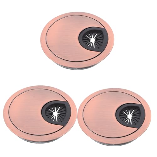 iplusmile 3Stücke Pack Kabeldurchführungsabdeckung aus Zinklegierung Runde Kabelhülsen für Schreibtische Langlebige Stilvolle Lösung für Kabelmanagement Einfache Installation von iplusmile