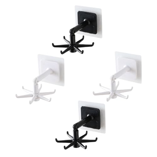 iplusmile 4 Stück Drehbare Küchenhaken Selbstklebend Drehbar unter Schrank Montierbar Platzsparende Küchenutensilienhalter für Löffel Spatel Modern Multifunktional ohne Bohren von iplusmile