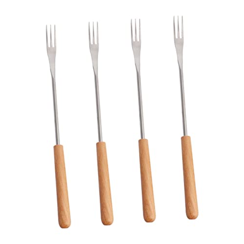 iplusmile 4 Stück Edelstahl Fonduegabeln Teilig mit Langem Holzgriff Hitzebeständige Bbq Marshmallow Röstspezialgabeln für Käse Obst Gemüse und Schokoladentauchen Verbrühung Langlebig und iplusmile 4 Stück Edelstahl Fonduegabeln Teilig mit Langem Holzgriff Hitzebeständige Bbq Marshmallow Röstspezialgabeln für Käse Obst Gemüse und Schokoladentauchen Verbrühung Langlebig und von iplusmile