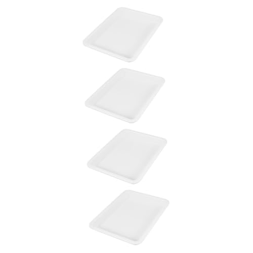 iplusmile 4 Stück Labortablett Dissektionspfanne Reagenztablett Laborplatte Säurebeständiges Tablett Chemikalienbeständiges Tablett Multifunktionspfanne Versuchsapparatur Plastik Weiß von iplusmile