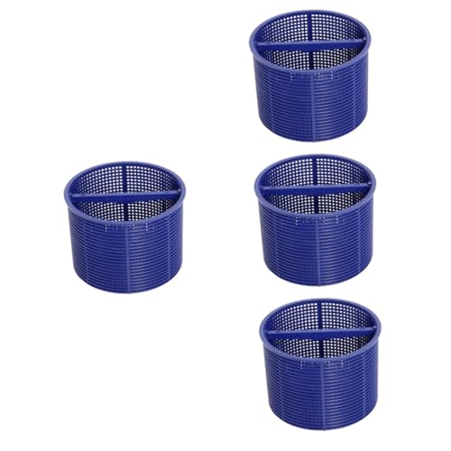 iplusmile 4 Stück Pool Filterkorb Abschöpfen Poolfilterkorb Poolkorbskimmer Pool-skimmerfilter Reinigung Schwimmbad Skimmer Körbe Fangen Sieb Groß Poolzubehör Plastik Blue von iplusmile