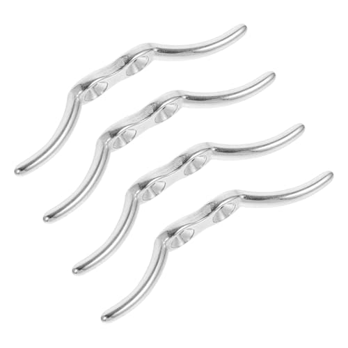 iplusmile 4 Stück Teiliges Fensterrollo Seilhalter aus Edelstahl Langlebige Jalousien Schnurklammer Sicherer Wandhaken für Aufhängung Einfach zu Montieren Poliert und Rostfrei von iplusmile