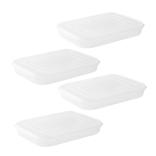 iplusmile 4 Stück Teiliges Frischhaltebox mit Weichem Deckel Antihaftbeschichtet Flache Aufbewahrungsboxen für Fleisch Fisch und Bacon Luftdichte Kühlschrank Behälter zur iplusmile 4 Stück Teiliges Frischhaltebox mit Weichem Deckel Antihaftbeschichtet Flache Aufbewahrungsboxen für Fleisch Fisch und Bacon Luftdichte Kühlschrank Behälter zur von iplusmile