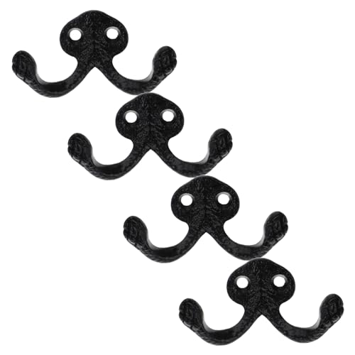 iplusmile 4 Stück Teiliges Vintage Wandhaken aus Zinklegierung Stabiler Garderobenhaken für Handtücher Mäntel Rucksäcke Praktischer Türhaken mit Glatter Oberfläche Langlebig und Vielseitig von iplusmile