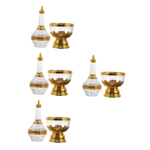 iplusmile 4 Stück Tropfende Flasche Weihwasserbecher gesegnetes Weihwasser christliche Reiseflasche Heiliger Wasserflasche Gebetsschalen buddhistischer Opferkrug Altarschale Glas Transparent von iplusmile