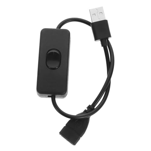 iplusmile 4 Stück USB Verlängerungskabel Ausschalter Teiliges Schwarz Geeignet für LED Schreibtischlampen Kleine Elektrogeräte Platzsparend für Büro Schlafzimmer und Hotelzimmer von iplusmile
