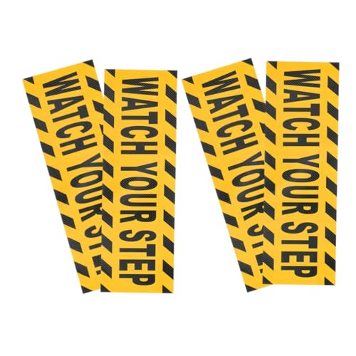 iplusmile 4stücke Anti-rutsch Aufkleber Achtung Warnaufkleber Für Treppen Schulen Büros Einkaufszentren Hochsichtbar Robustes Pvc Sicherer Halt Rutschgefahr Vermeiden von iplusmile