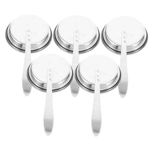 iplusmile 5 Stück Kerzenlöscherabdeckung Haushaltslöscher rostfreier Kerzenlöscher Dochtschnüffler Flammenlöscher Zubehörset für Kerzen Kerzenzubehör Rostfreier Stahl Silver von iplusmile