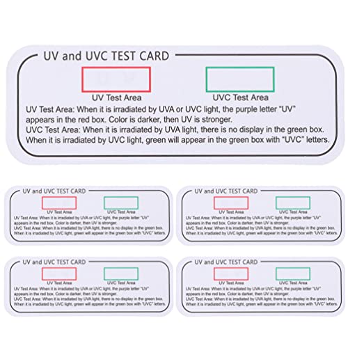 iplusmile 5 Stück Uv-Test-Lichteffekt-Testerkarten Testkarten Uv-Identifikationskarten Teststreifen Uv-Identifikatoren Innenteststreifen Uv-Indikatorkarten Papier von iplusmile