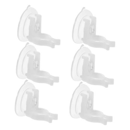 iplusmile 6 Stück Zubehör für Kerzenlicht Saugnäpfe mit Klammern weihnachtslicht saugnäpfe Fenster-Saugnapfhalter Saugnäpfe für Kerzen Fensterlichthalter PVC Weiß von iplusmile