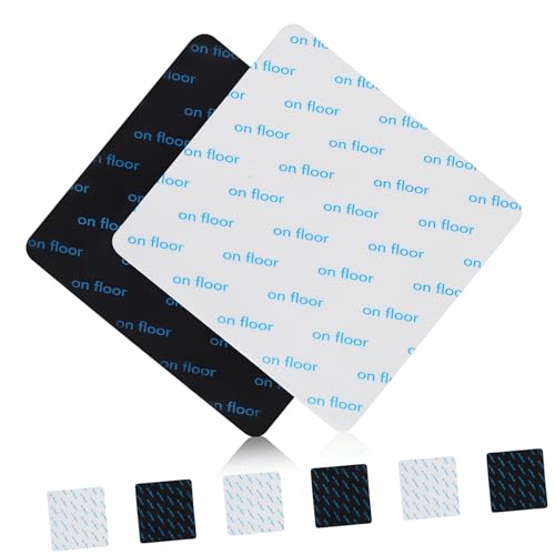 iplusmile 8 Stück Antirutsch Teppich Aufkleber Teilig Weiß Schwarz Wiederverwendbar PU Material rutschfeste Ecken für Teppichunterlage Holzfußboden von iplusmile