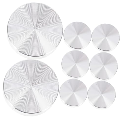 iplusmile 8 Stück Teiliges Aluminiumlegierung Rundscheiben Tischplatten Adapter Antirutsch Glasunterlage für Couchtisch und Vitrinen Stabile Runde Aluminium Discs Gewinde von iplusmile