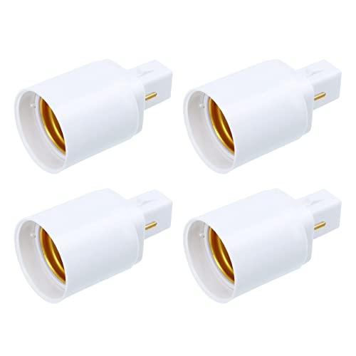 iplusmile Adapter G24 Auf E27 G24D zu E27- Sockeladapter: 4Pcs 2Pin E27 Licht Bone Bone Base- Konverter Standard- Mittlere Hitzebest?ndige Lampenhalter- Halterung Adapter 100-230V Lampenadapter von iplusmile