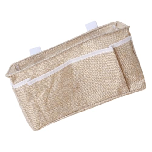 iplusmile Baumwoll Leinen Bedside Hanging Bag mit Großer Kapazität Stabile Hängetasche für Schlafzimmer Vielseitige Aufbewahrungstasche zum Einhängen Am Bett Platzsparend für Wohnheim und von iplusmile
