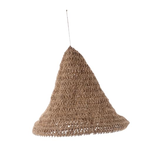 iplusmile Boho Lampenschirm aus Natürlichem Hanfseil Handgefertigter Rustikaler Deckenlichtschatten für Wohnzimmer Schlafzimmer Vintage Bohemian Hängelampe Dekoration von iplusmile