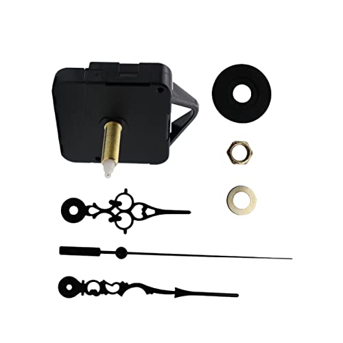 iplusmile DIY Uhrwerk mit Langem Haken Geräuschloses Kompaktes Metall Uhrlaufwerk Installieren Präzise Zeitmessung Ersatzteil für Wanduhr Reparatur Schwarzes Uhrwerk für Home Clock Movement von iplusmile