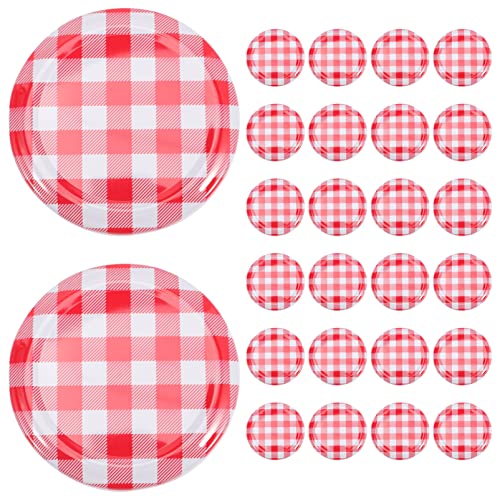 iplusmile Deckel Für Marmeladengläser: 40 Stück Einmachglasdeckel Mit Normaler Öffnung Ersatz-Schraubverschlüsse Für Einmachgläser Mit 63 Mm/70 Mm Durchmesser von iplusmile