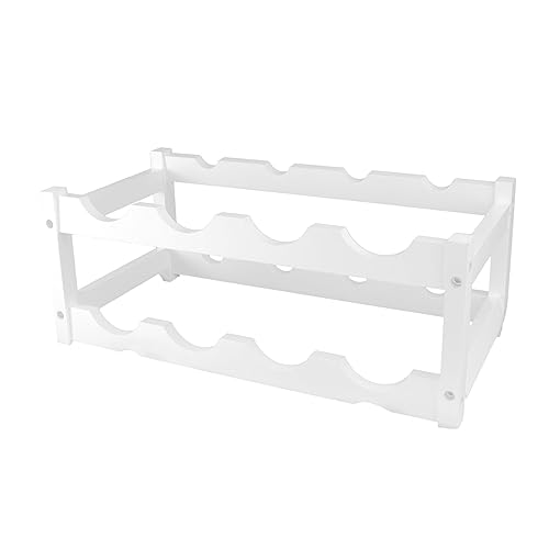 iplusmile Doppelstöckiges Weinständer aus Hochwertigem Eleganter Weinflaschenhalter für Zuhause und Weinregal für Keller Platzsparend und Robust Modernes Design für Küche und Bar von iplusmile
