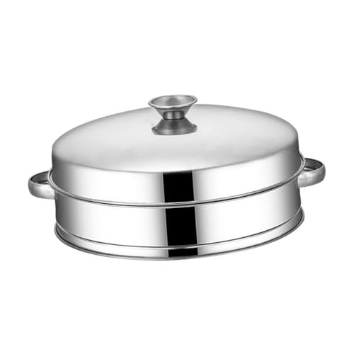 iplusmile Edelstahl Dampfgarer mit Deckel Vielseitiger Steamer Einsatz für Gemüse und Dim Sum Leicht zu Reinigen Praktisches Küchenzubehör für Gesundes Kochen von iplusmile