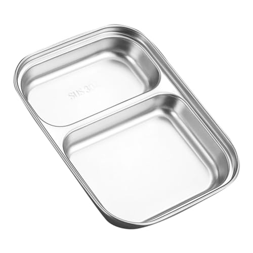 iplusmile Edelstahl Geteilter Diätteller mit Fächern Rostfrei Modernes Design Vielseitige Servierplatte für Snacks Saucen und Buffet Kompakte Portionskontrolle für Grill und Familienessen iplusmile Edelstahl Geteilter Diätteller mit Fächern Rostfrei Modernes Design Vielseitige Servierplatte für Snacks Saucen und Buffet Kompakte Portionskontrolle für Grill und Familienessen von iplusmile