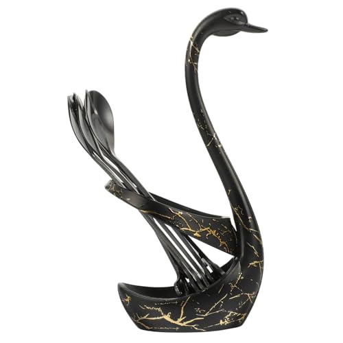 iplusmile Edelstahl Kaffee Dessert Löffel Set mit Schwan Sockel Halter Teilig Schwarz Ergonomisch Geformt Stilvolle Tischdekoration für Zuhause Restaurant Vielseitig für Getränke und Obst iplusmile Edelstahl Kaffee Dessert Löffel Set mit Schwan Sockel Halter Teilig Schwarz Ergonomisch Geformt Stilvolle Tischdekoration für Zuhause Restaurant Vielseitig für Getränke und Obst von iplusmile